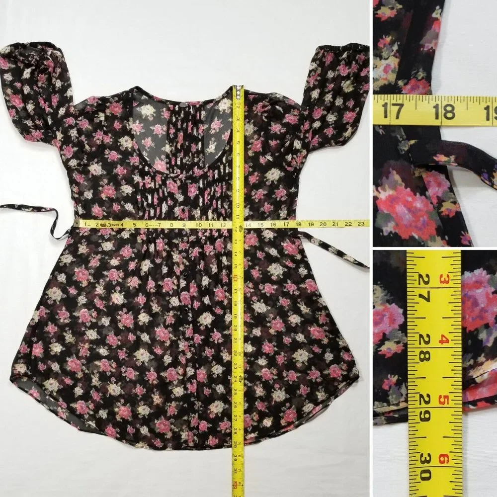 GUESS Chiffon Top Blouse 5854E1M - Picture 11 of 15